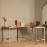 WOOOD - Hoekbureau Mike - Mistkleurig - MDF Bureaublad