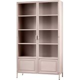 WOOOD Vitrinekast Ronja - Metaal - Soft Pink - 189x110x43