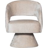 WOOOD Draaibare Fauteuil Ebba - Chenille - Naturel - 82x71x64