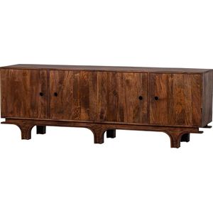 STAES - Dressoir 4-Deurs - Mango Hout - Walnootkleurige Finish