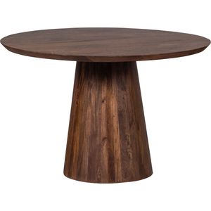 WOOOD - Limit - Eetkamertafel - Ronde Vorm - Mangohout - Walnootkleurig