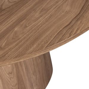 WOOOD Maan Eettafel - MDF - Walnoot - 75x120x120