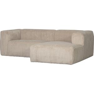 WOOOD - Bean - Chaise Longue - Grijze Ribstof - Teflon Bescherming
