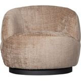 BePureHome Draaifauteuil Woolly - Chenille - Zand - 71x84x88