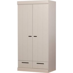 WOOOD 2 deurs kledingkast Connect - Grenen - Dust - 195x94x53