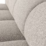 WOOOD Mojo Eetbankje Met Rugleuning - Bouclé - Beige Melange - 164cm