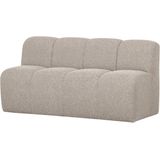 WOOOD Mojo Eetbankje Met Rugleuning - Bouclé - Beige Melange - 164cm