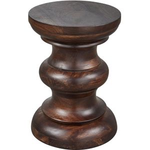 JONAH BIJZETTAFEL HOUT DONKERBRUIN 42xO30CM