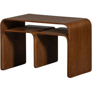 WOOOD Bijzettafel Frey Bruin - 60x32 cm
