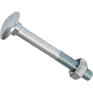 Slotbouten + moeren M8 x 70/22 - 10 stuks