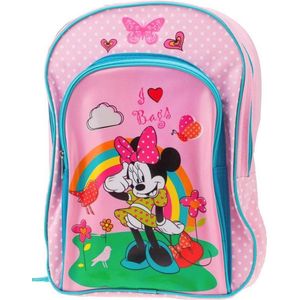 MINNIE MOUSE Butterflies & Rainbows Rugzak Rugtas School Tas 3-6 Jaar Roze Lief