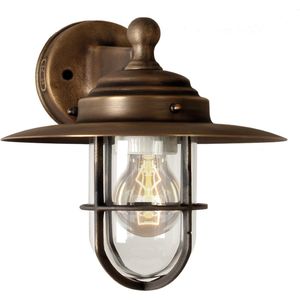 K.S. Verlichting - Labenne Buitwandlamp - Brons - Glas