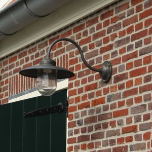 Landes Stallamp Brons/Koper met 8W bewegingssensor LED