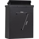 B6 - Brievenbus - Matzwart - Aluminium - Weerbestendig met Cilinderslot