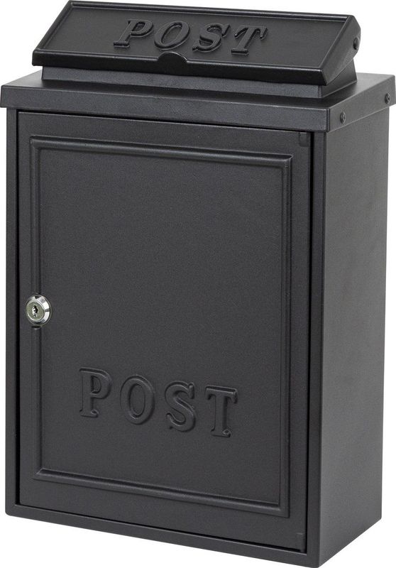 B6 - Brievenbus - Matzwart - Aluminium - Weerbestendig met Cilinderslot