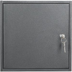 Nostalux - Inbouw Brievenbusdeur - RVS - Antraciet - Hoogte 27 cm - Breedte 27 cm