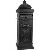 Kolombrievenbus - XL - Zwart - Aluminium - Met Slot en 2 Sleutels