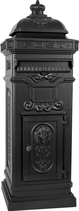 Kolombrievenbus - XL - Zwart - Aluminium - Met Slot en 2 Sleutels