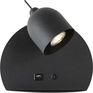 Essence wandlamp USB zwart