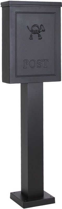 B9A - Brievenbus - Matzwart - Staand - Met Bovenlade