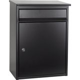 B29 - Brievenbus - Zwart - RVS - Dubbellaags Gepoederd