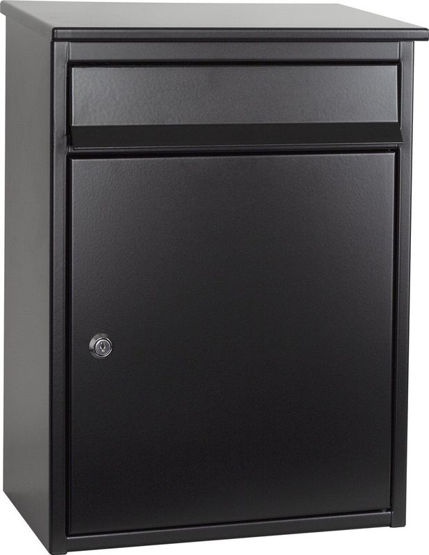 B29 - Brievenbus - Zwart - RVS - Dubbellaags Gepoederd