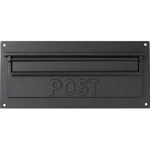 Jaren '30 - Inbouw Brievenbus - Matzwart - Aluminium - Voorpaneel met Inworp