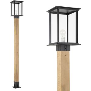 Tuinlamp Capital XXL WOOD Lantaarn buitenlamp zwart