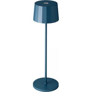 Oplaadbare LED Tafellamp Lido Staal Blauw