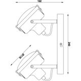 K.S. - Satellite - Wandlamp - Zwart - Metaal