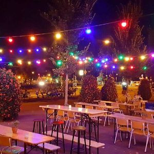 Patio - Lichtsnoer - 30m - Glazen Lichtbolletjes - Energie Efficiënt