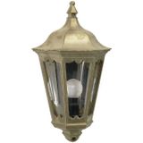 Maritiem plat bronzen buitenlamp