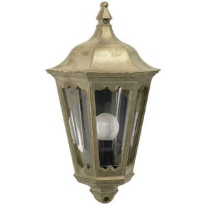 Maritiem plat bronzen buitenlamp