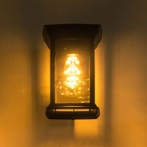 Carlton Muurlamp Zwart met 8W bewegingssensor LED