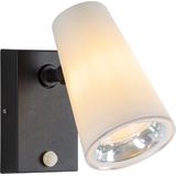 Buitenlamp met bewegingsmelder Spotter Melkglas E27 fitting sensor