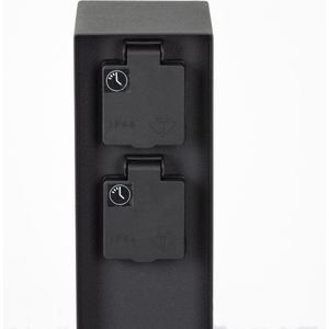 Buitenstopcontact Charge Timer Tuinstopcontact zwart
