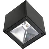 Cube - Led Solar - wandlamp - zwart - schutting lamp - solar buitenlamp - 10x10 cm - LED
