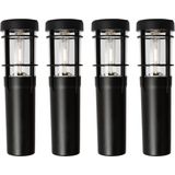 Faro - Solar LED Tuinlamp - Zwart - 4 Stuks - Duurzaam en Milieuvriendelijk