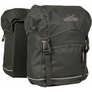 Greenlands Travel - Dubbele Fietstas - lichtgewicht - reflecterende bies - 40 l - Zwart