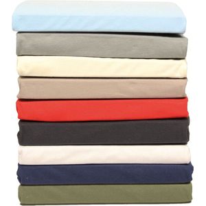 Polydaun hoeslaken - Jersey - lichtgrijs - 180x200/220 cm