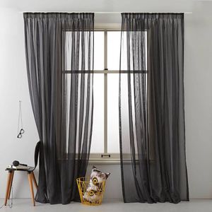 WHKMP'S OWN - Transparant Gordijn - Zwart - 100% Polyester - 450x295 cm