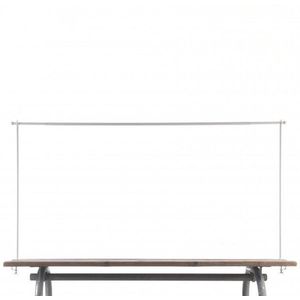 Decoratiestang met tafelklem, 140-250 cm, hoogte 90 cm - zwart