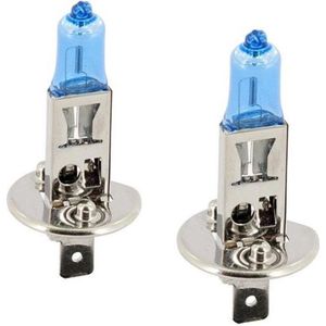 AutoStyle SuperWhite Blauw H1 55W/12V/4200K Halogeen Lampen, set à 2 stuks (E13)