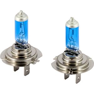 AutoStyle SuperWhite Blauw H7 55W/12V/4200K Halogeen Lampen, set à 2 stuks (E13)