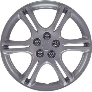 Autostyle Wieldoppen Wyoming 14 Inch Abs Zilver Set Van 4