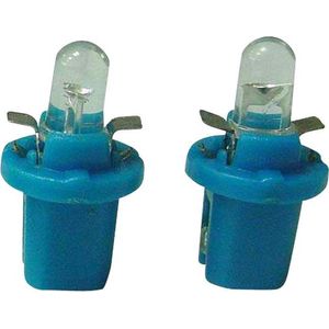 AutoStyle T-5 LED Lampen 12V SuperBright Blauw, set à 2 stuks