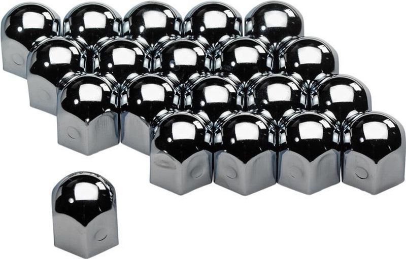 Autostyle - Universele Wielmoerkapjes - Chroom - Staal - Set van 20 Stuks