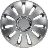 Autostyle Wieldoppen Silverstone Pro 15 Inch Abs Zilver Set Van 4