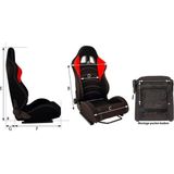 Autostyle - Sportstoel K5 - Zwart/Grijs - Vaste Rugleuning