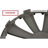 Autostyle - Pennsylvania - Wieldoppenset - Zilver/Zwart - 4-Delig